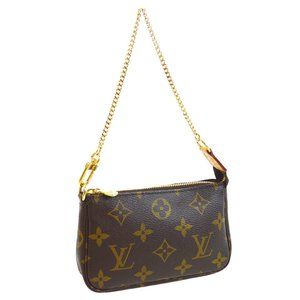 Auth new Louis Vuitton Mini Pochette Monogram